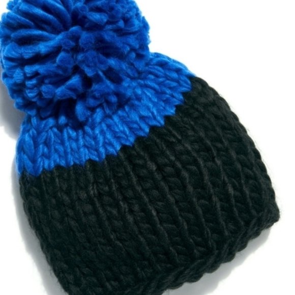 FREE PEOPLE Cozy Up Color Block Pom Beanie
